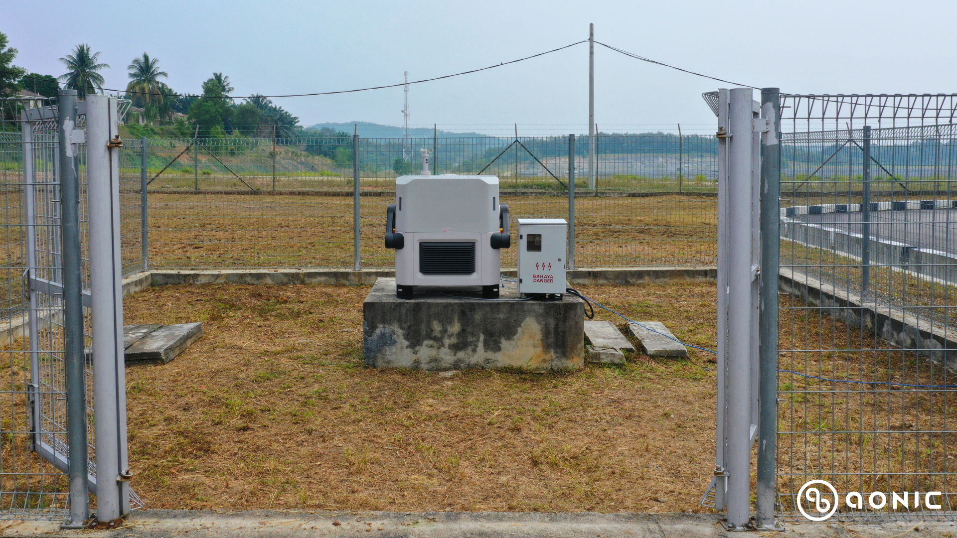 DJI Dock installed in a solar farm site