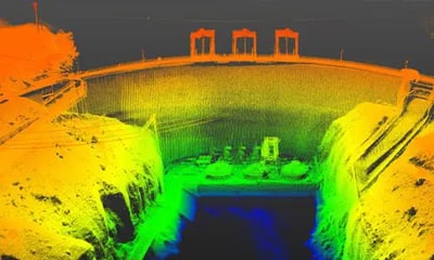 Point Cloud of Dam for structure inspection