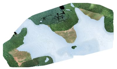 LiDAR data is used to model a flooding area